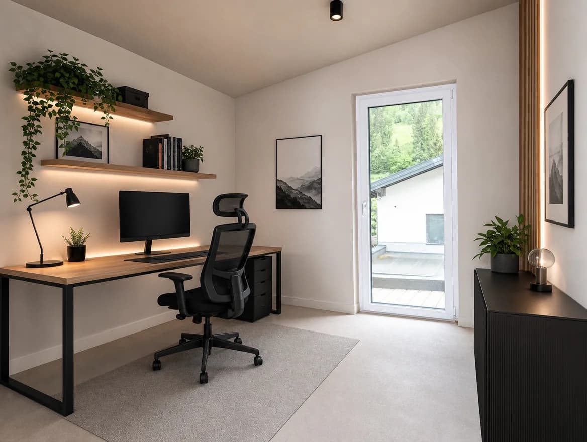 Flexibler Raum im Doppelhaus, nutzbar als Homeoffice oder Kinderzimmer