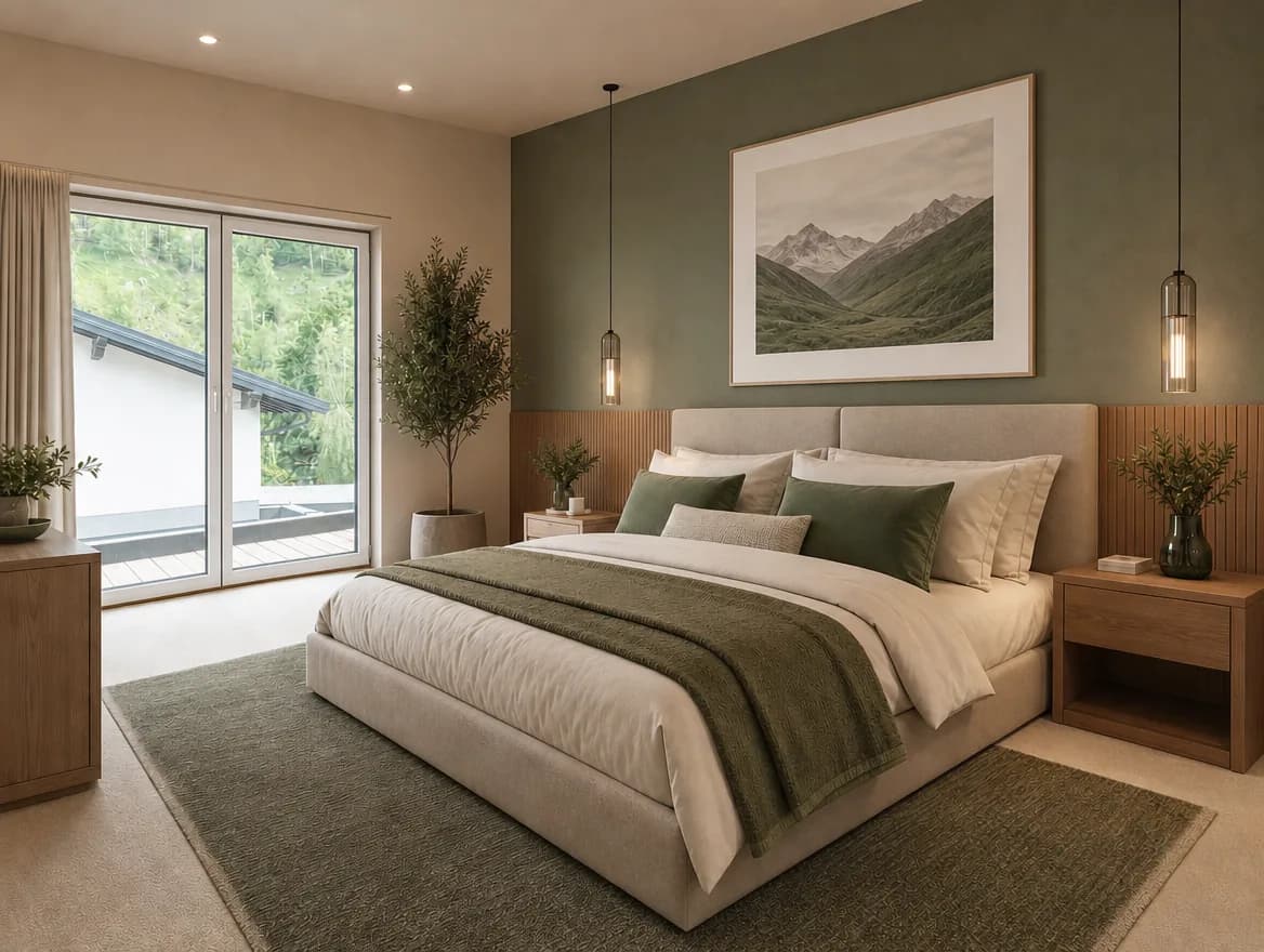 Schlafzimmer im Doppelhaus