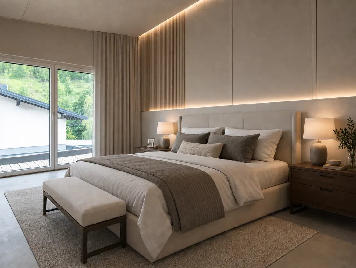 Schlafzimmer im Doppelhaus